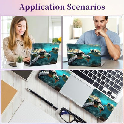Laptop Skin Sticker Laptop Cover for 12" 13" 13.3" 14" Laptop Stickers,Reusable Skin Sticker Cover Personalized Art Waterproof & Scratch-Resistant Protector Case,Turtles Swimming - color: Turtles Swimming