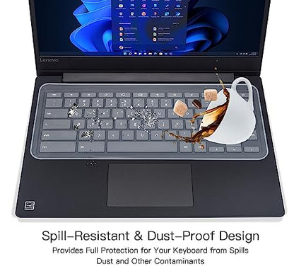 Universal 13" 14" Laptop Keyboard Cover Skin Protector for 13-14 Inch Laptop Notebook Ultra Thin Dell HP Lenovo Acer ASUS MacBook Waterproof Dustproof Keyboard Cover Protector, Clear (12.2" x 5.07") - size: 13"-14"