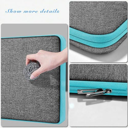 Hseok Laptop Case 13.3 14 inch Sleeve with Additional Case Compatible with MacBook Pro/Neo 14 inch M5/M4/M3/M2/M1 All Model of 13.3 Inch Mac Air/Pro, XPS 13 14 and More 13.3"-14" Notebooks,DKGy-Blue - color: Dark Gray-blue