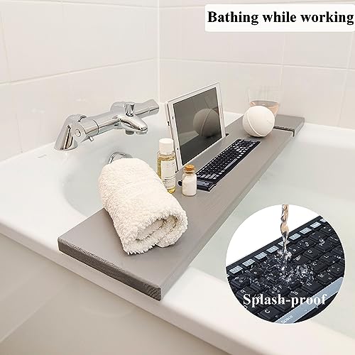 Foldable Silicone Wireless Keyboard - Mini Portable Roll Up Design, 2.4G USB Full Size with Number Pad, Waterproof Dustproof Soft Silent Keyboard for Travel, Flexible and Compact (Black)