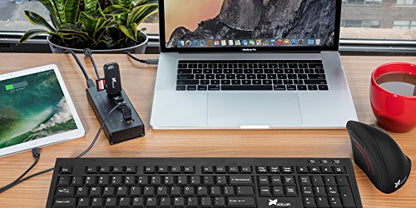 7-Port Powered USB 3.0 Slim Aluminum Hub with 2 Dual Data/Charging Ports