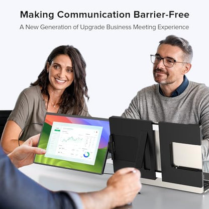 UPERFECT Laptop Screen Extender, 2K 14" 360° Unique Swivel Hinge | 180° Automatic Rotation, 2240x1400 QHD IPS Portable Monitor for 14"-17'' Laptops, USB-C & MINI HDMI (Only One Screen) - size: 14