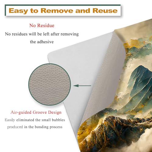 Laptop Decal Sticker Skin Cover, 12" 13.1" 13.3" 14" 15" 15.4" 15.6" Laptop Netbook Vinyl Skin Sticker Cover Notebook PC Protector (2 Wrist Pad Included), Removable Reusable, Mountain Sea of Clouds - color: Mountain Sea of Clouds