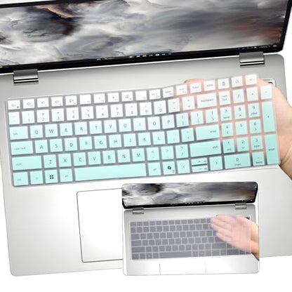 2 PCS Keyboard Cover for 16" Dell Pro 16/Pro 16 Plus/Pro Max 16 PB16250 PB16255 PC16250 PC16255 MC16250 MC16255, Dell Pro Max 18 Plus MB1825 2026-2024 18'' Laptop (NOT FIT Pro 16 Premium DA16250) - color: MGreen+Clear