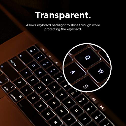 elago Ultra Thin Keyboard Skin for MacBook Pro 13" & 15" with Touch Bar and Touch ID [A1706/A1707/A1989/A1990/A2159] (Transparent) - color: 13" & 15"