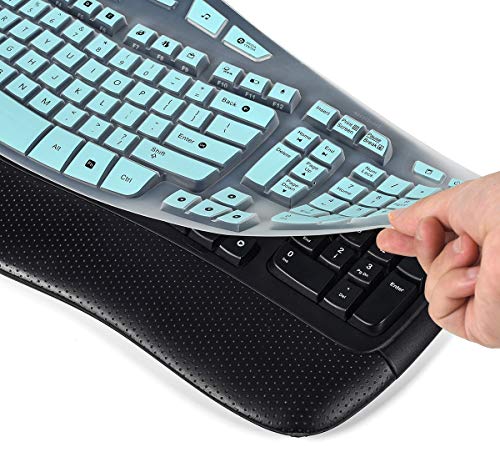 CaseBuy Keyboard Cover for Logitech K350 & MK550, Ultra Thin Protector, Mint - color: Mint