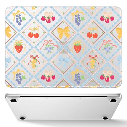May Chen for MacBook Neo Case 13 inch 2026 | 100% Match Official Color | Pattern Printing, Anti-Crack & Scratch & Fingerprint | Protective Hard Shell Cases Laptop Model A3404 - Fruits Bows - color: Fruits bows