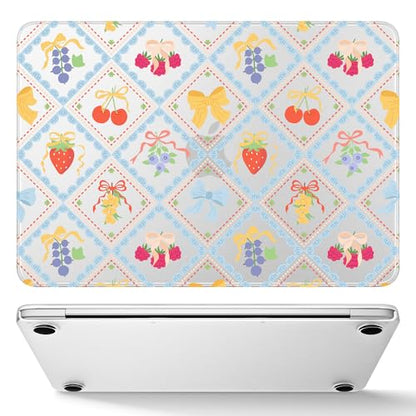 May Chen for MacBook Neo Case 13 inch 2026 | 100% Match Official Color | Pattern Printing, Anti-Crack & Scratch & Fingerprint | Protective Hard Shell Cases Laptop Model A3404 - Fruits Bows - color: Fruits bows