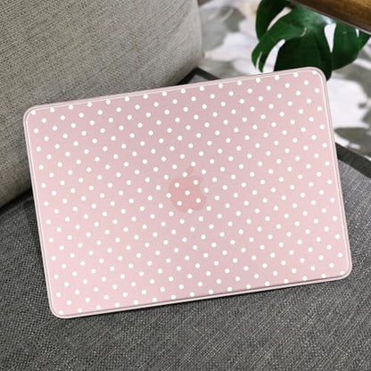 MEEgoodo Printed Case for New MacBook Neo 13 inch 2026 Release(Fit Model A3404), Laptop Hard Shell Cases with Keyboard Skin & Screen Protector & Webcam Covers, Blush & White Polka Dots - color: Blush & White Polka Dots