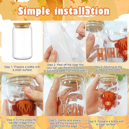 Rngmsi Fall UV DTF Stickers - 10 Sheets Pink Autumn UV DTF Cup Wraps for 16 oz Glass, Pumpkin Car Maple Leaf Drinking Rub on Transfer Stickers, Waterproof Uvdtf Decals for Water Bottle DIY Fall Crafts - style: Fall Pumpkin