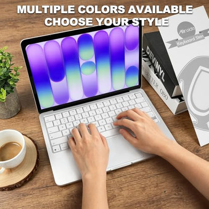Allinside Keyboard Cover for 2026 MacBook Neo 13-inch A3404 (A18 Pro) & MacBook Air 13"/15" and MacBook Pro 14"/16" (M5 Chip), Premium Silicone Keyboard Protector Skin, US ANSI Layout, White - color: White