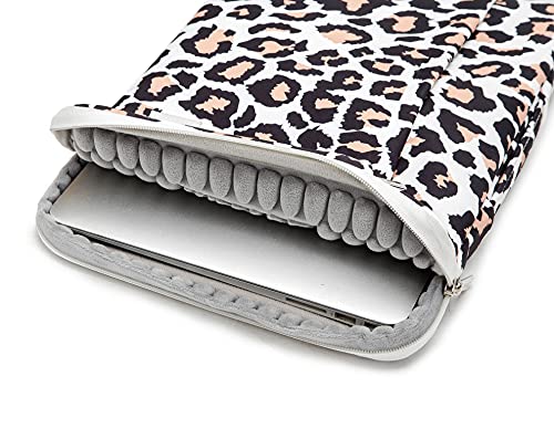 Kinmac 360deg Protective Water Resistant Laptop Case Bag Sleeve with Handle (Leopard-Pink, 12 inch-13.3 inch) - color: Leopard-Pink, size: 12 inch-13.3 inch