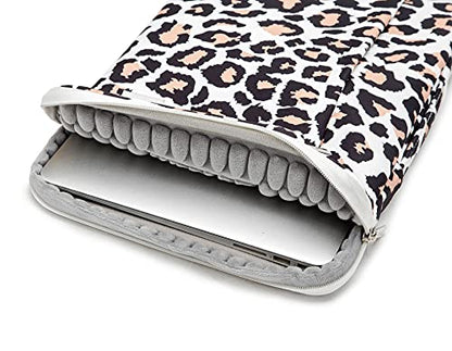 Kinmac 360deg Protective Water Resistant Laptop Case Bag Sleeve with Handle (Leopard-Pink, 12 inch-13.3 inch) - color: Leopard-Pink, size: 12 inch-13.3 inch