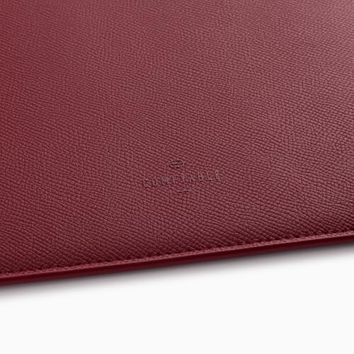 Comfyable Laptop Sleeve 13 Inch Precisely Compatible with MacBook Air M5 2026 & MacBook Pro/Neo A18, Genuine Leather Cover Case, Wine Red - color: Wine Red, size: For 13" MacBook Pro & Air & Neo