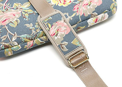 Blue Water Hyacinth Patten water resistant Laptop Shoulder Messenger Bag Case Sleeve for 14 Inch 14.1 Inch Laptop,Laptop Briefcase - color: Water Hyacinth, size: 14-14.1 Inch