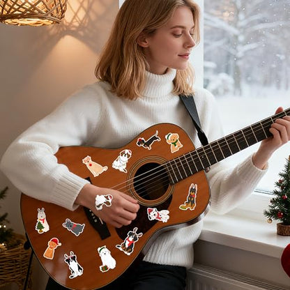 CNhoqc Christmas Dog Sticker Roll - 1000Pcs Cartoon Christmas Dog Waterproof Vinyl Reusable Laptop Sticker Coloring Book Scrapbook Water Bottle Page Activity Pad Winter Party Favor Skateboard Giftwrap - style: Christmas Dog