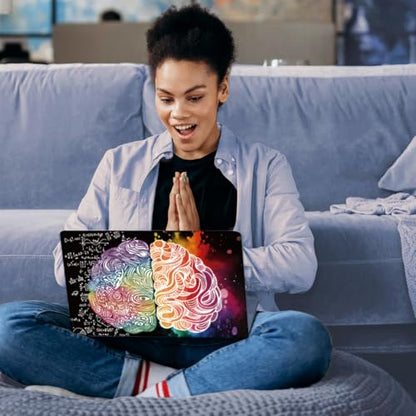 SUPERDANT Laptop Skin Sticker Brain Laptop Decals Personalized Universal Notebook Computer Wrap Vinyl Skin Stickers Cover Art Decal Removable 12-15.6 Inch Waterproof Scratch-Resistant Gifts Black - color: Black