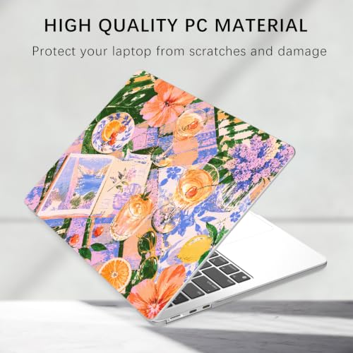 Compatible with MacBook Air 15 inch Case Cute Flower Book | M5 M4 M3 M2 2026-2023 Release A3448 A3241 A3114 A2941 | Protective Hard Shell Matte Cover for Mac Air 15.3 inch - color: Afternoon Tea, size: MacBook Air 15 inch