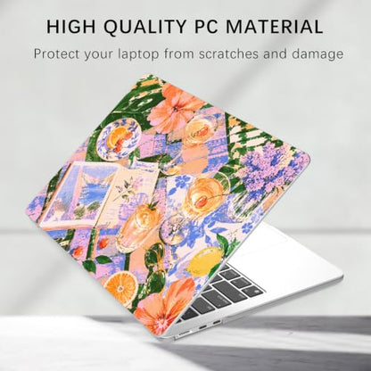 Compatible with MacBook Pro 13 inch Case Cute Flower Book | M2 2025, 2024-2016 A2338 M1 A2251 A2289 A2159 A1989 A1708 A1706 | Protective Hard Shell Matte Cover for Mac Pro 13 - color: Afternoon Tea, size: MacBook Pro 13 inch
