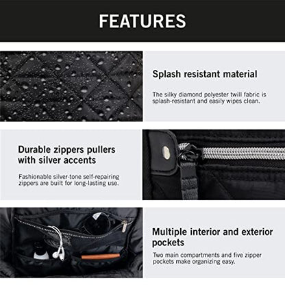 Kenneth Cole REACTION Diamond Tower Collection Lightweight Hardside Expandable 8-Wheel Spinner Travel Luggage, Black, 2-Piece Bundle (Carry On + Backpack) - color: Black, size: 2-Piece Bundle (Carry On + Backpack)