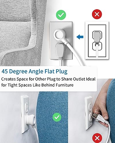 Travel Power Strip with USB C Port, NTONPOWER Small with Flat Plug,Multi Plug Travel Extension Cord Portable Power Strip with 2 Outlets 3 USB (1 C), for Cruise Home Essentials - size: 2 Outlets 1 USB-C 2 USB-A