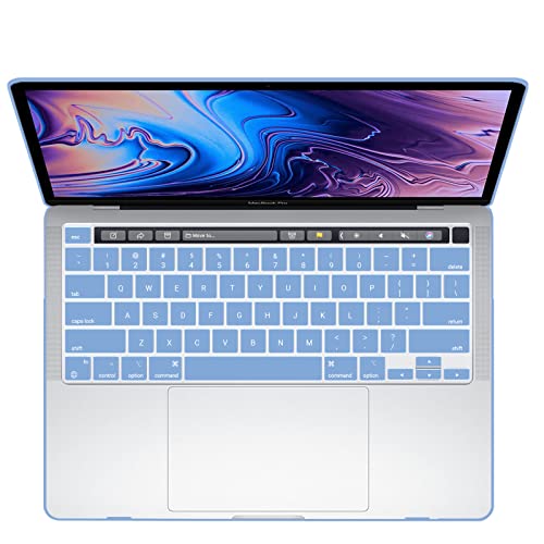 IBENZER Compatible with MacBook Pro 13 Inch Case M2 M1 2026 2025 2024 2023 2022 A2338 A2289 A2251 A2159 A1989 A1706 A1708, Hard Shell Case & Keyboard Cover for Mac Pro 13, Airy Blue, T13ARBL+1B - color: Airy Blue