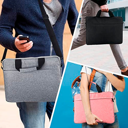 14-15 Inch Laptop Sleeve Case Shoulder Bag with Handle, Pink | Compatible with for 14 Inch MacBook Pro/Max, 15 Inch MacBook, 14-15 Inch Laptop Computer, Laptop Carrying Bag Briefcase - color: Pink, size: 14/15 Inch