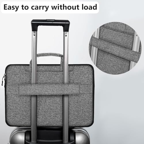 Hseok Laptop Shoulder Bag 13-14 inch Shockproof Water-Resistant HandBag with Small Case Compatible with MacBook Pro/Neo 14" M5/M4/M3/M2/M1, Mac Air/Pro 13.3", XPS 13/14, Most 13"-14" PC,Gray-black - color: Dark Gray-black, size: 13"-14"