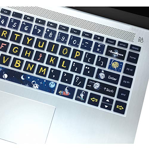 Keyboard Cover for HP 14" Laptop 2020 2019 2018,HP Pavilion x360 14M-BA 14M-CD 14M-DH 14-BA 14-BF 14-cm 14-CF 14-DF 14-DK 14-DS 14-DQ Series 14 Inch Protective Skin,Space Man - color: Space Man