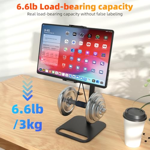 Vertical Portable Monitor Stand, Upgrade Knob Adjustment Portable Monitor Holder for 15.6 17.3 18.5 Inch Screen, Ergonomic Travel Monitor Mount, Tablet Stand for iPad 12.9‘’