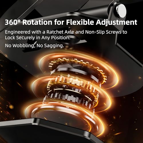 360° Rotatable Metal Tablet Stand, Adjustable Folding Desktop Stand for iPad/iPhone/Switch, Universal Use for Office/Movie/Studying/Drawing/Gaming - color: Black