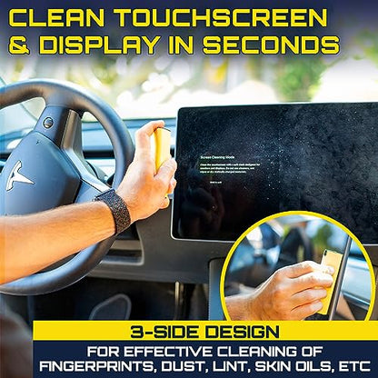 Car Screen Cleaner Spray And Wipe, 2-in-1 Spray and Microfiber Cloth Touch Screen Cleaner For Car Display, Cell Phone, Laptop, IPad, IPhone, Macbook Air, Computer (Black) - color: Screen Cleaner (Black)