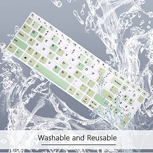Silicone Keyboard Cover for Lenovo 2020 2021 ideaPad 5 15,ideaPad Flex 5 15IIL05,ideaPad Slim 7 15,Yoga Slim 7 15,Yoga 7i 15.6, ThinkBook 15p,ThinkBook 15 Gen 2 Series Laptop (Mixed Color Green) - color: Mixed Color Green