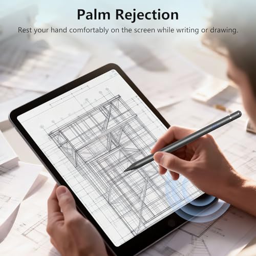iPad Pencil 1st Generation for iPad, Stylus Pen for Pencil 2nd Generation with Magnetic Charging Tilt Sensitivity& Palm Rejection, Pencil for iPad Pro 11/12.9/13, Air, Mini Black - color: black