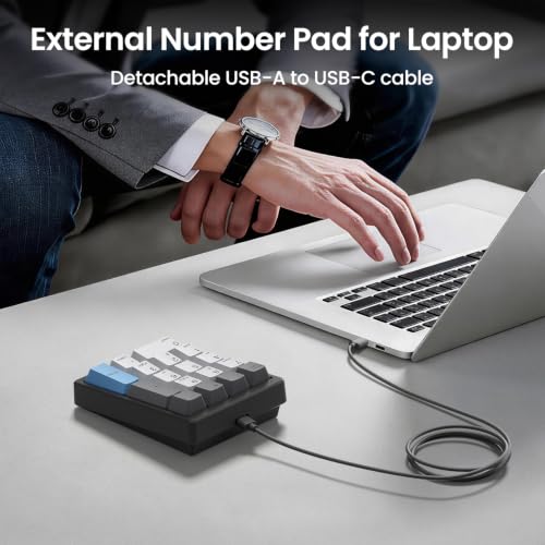 Kisnt MF17 Mechanical Numpad for Excel Financial Data Entry | QMK/VIA Programmable, Wired 17 Keys Hot Swappable, Custom RGB with PBT Keycaps for Laptops PC Compact Keyboards (Black) - color: Black