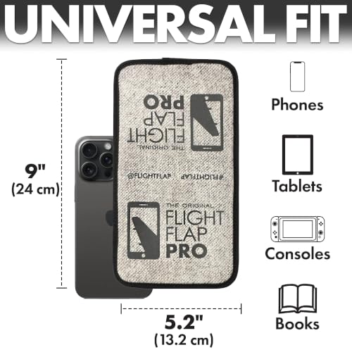 Airplane Phone Holder - Foldable Phone Stand for Plane Travel | Aluminum Build, 9 x 5.2 in. Matte Pro Finish, Tabletop Mount Desk, Plane Tray Seat back, Treadmill, Fits iPhone Cell Phone - color: PRO, size: Large