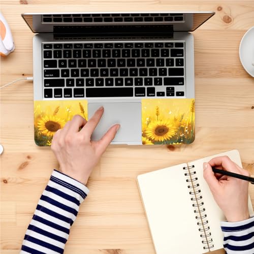 Universal Laptop Skin, DIY Cut-to-Fit Vinyl Cover Compatible with HP, Dell, Lenovo, Mac (13.3" to 15.6"), Anti-Scratch, No Residue & Bubble-Free Protective Decal Sticker, Cute Cat Sunflower - color: Cute Cat Sunflower
