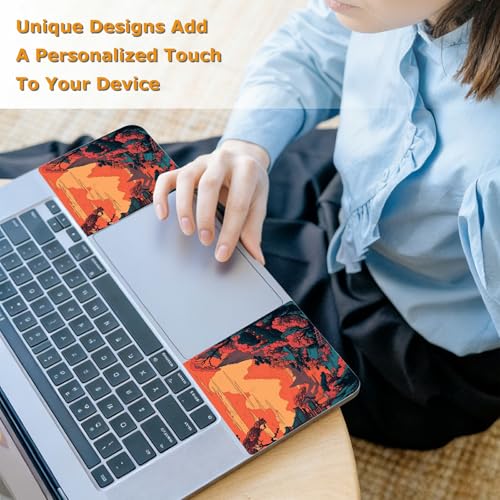 Universal Laptop Skin Sticker with 2 Wrist Pad Decals, 3-Piece Removable Vinyl Laptop Cover, Mountain Forest Waterproof Anti-Scratch, Easy-Trim Fit for 13.3" 14" 15.6" Laptops - color: Mountain Forest