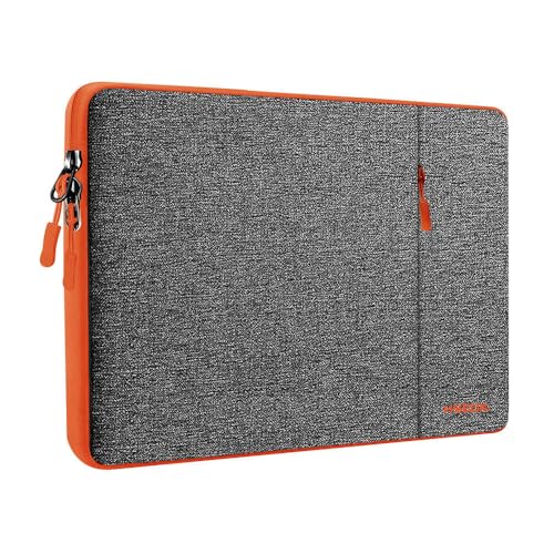 Hseok Laptop Case 13.3 14 inch Sleeve, Rainproof & Shockproof Carrying Case Compatible with MacBook Pro/Neo 14 M5/M4/M3/M2/M1,13.3 MacBook Air/Pro,XPS 14 and Most 13"-14" Notebook Tablet,Gray-Orange - color: Dark Gray-orange