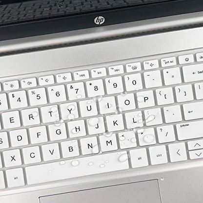 Keyboard Cover for HP Laptop 17-cn 17-cp 17z-cp000/cp200 17-cn3033cl 17-cp2124od 17-cp3035cl 17-cp2124od 17-cp0035cl 17-cp0056 cp1035cl 17-cp0025cl 17-cp0004dx 17-cp0002ds 17-cp1124od 17-cp0013dx - color: White(Regular Letters)