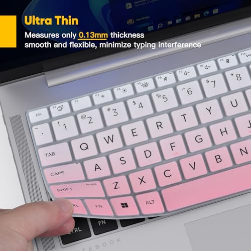 Keyboard Cover Skin for 2026 2025 HP EliteBook 6/8 G1q G1i G1a G1aN G1ah,HP EliteBook 640 645 G11 14, HP EliteBook 1040 G11 14 Inch Laptop Accessories Protector(Not Fit 1040 640 645 G10), Gradual Pink - color: Gradual Pink