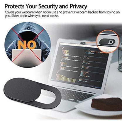 Ultra-Slim Laptop Camera Cover Slide | 0.03 Inch Thick | Upholds Digital Privacy | Compatible with Mobiles, Tablets, Desktops & Laptops | Classic Black - 3 Pack - style: Classic Black - 3 Pack