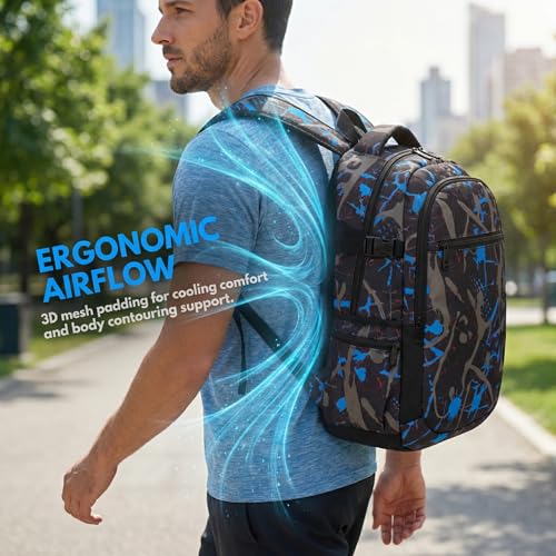 rickyh style School Backpack Travel Bag for Men & Women Lightweight College Back Pack with Laptop Compartmen - color: 09xc