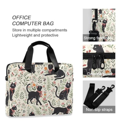 Cute Cat Laptop Case 15.6 in Computer Bag | Waterproof Laptop Briefcase Laptop Bag for Women & Men - color: Cute Cat