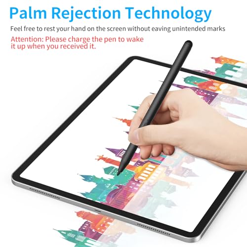 Stylus Pen for HP Omnibook, Digital Pen for HP Envy Pavilion Specter x360 Touch Screen Devices Rechargeable MPP 2.0 Tilt with 4096 Pressure Sensitivity Palm Rejection, Fast Charging - color: Rechargeable-Black