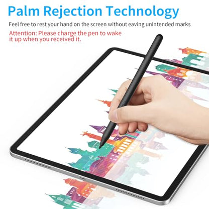 Stylus Pen for HP Omnibook, Digital Pen for HP Envy Pavilion Specter x360 Touch Screen Devices Rechargeable MPP 2.0 Tilt with 4096 Pressure Sensitivity Palm Rejection, Fast Charging - color: Rechargeable-Black