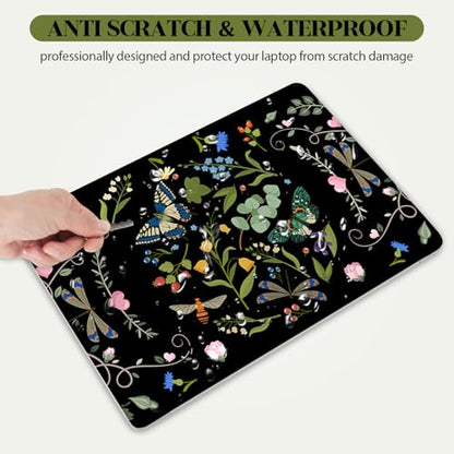 13" 13.3" 14" 15" 15.4" 15.6 Inches Laptop Skin Sticker Netbook Decal Vinyl Reusable Notebook Art Protector Cover, Personalized Skin, Dragonfly Butterfly Flower - color: Dragonfly Butterfly Flower