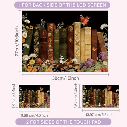 CREATCABIN Laptop Skin Sticker Decal PVC Vinyl Quote Sticker Notebook Art Decal PC Art Personalized Protector Waterproof Scratchproof Laptop Skin for 12.1 13 13.3 .6 14 15 15.3 16 Inch Vintage Book - style: Vintage Book