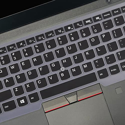 Keyboard Cover for 14“ Lenovo Thinkpad T14 Gen 2/1, E14 Gen 4/3/2, T14s Gen 3/2/1, L14 Gen 3/2, Thinkpad T490 T495 T480 T480S T470, ThinkPad P14s, X1 Carbon 8th/7th/6th, Thinkpad X1 Extreme Gen 1 2 3 - color: Black