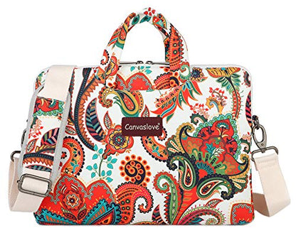 Paisley Pattern Lightweight Waterproof Laptop Shoulder Bag Sleeve Case for MacBook Pro 16 inch and 15.6 inch-16 inch Laptop - color: Paisley